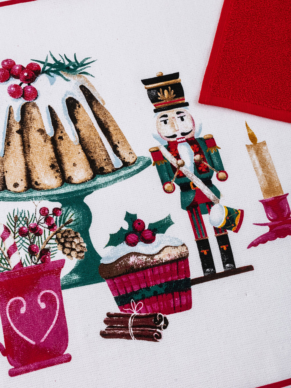 LCW HOME Christmas Themed Patterned Drying Towel 2 Pcs 40x50 Cm -W2H389Z8-F9C