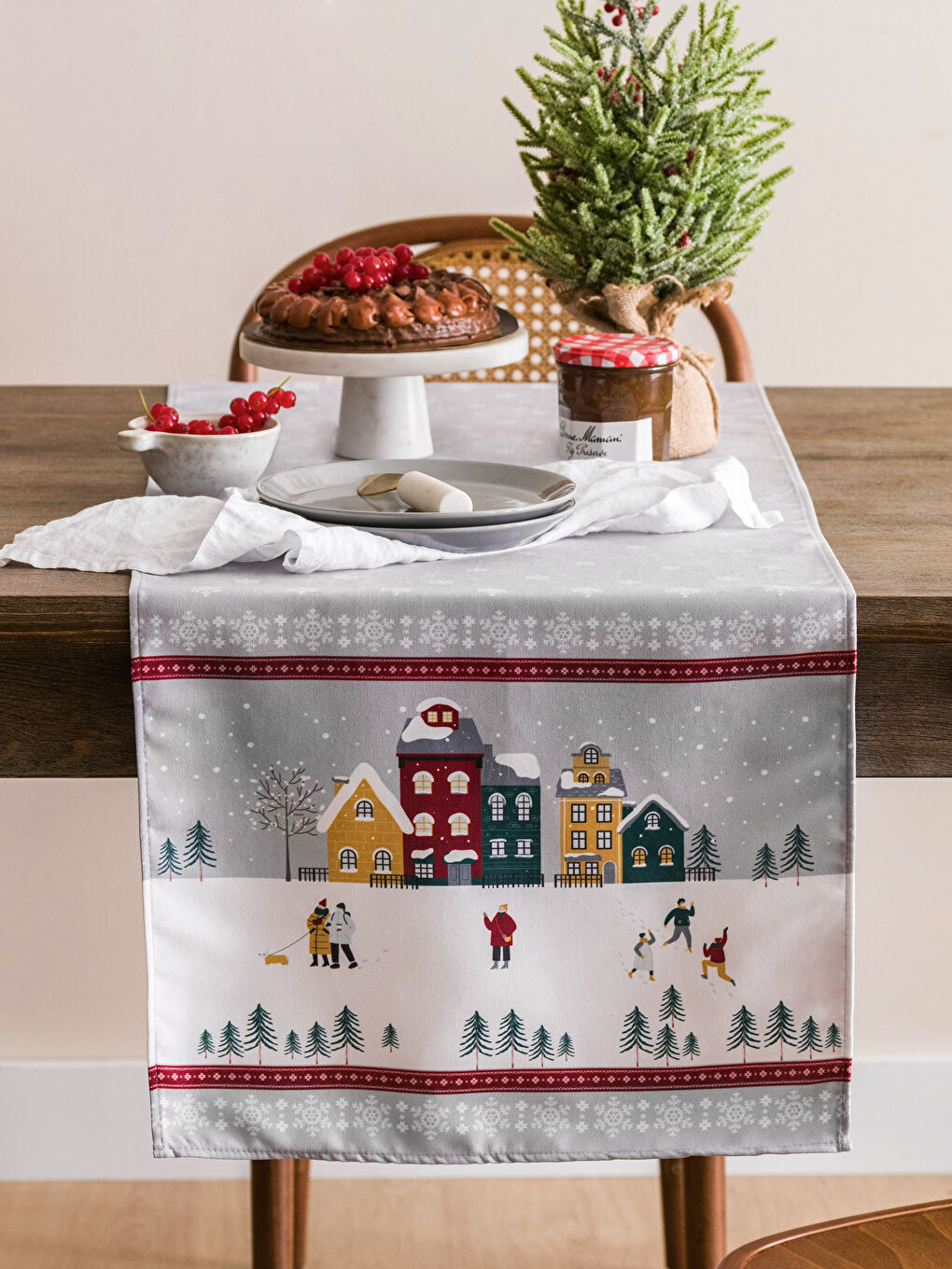LCW HOME Printed Table Runner 45x150 cm -W2H392Z8-F9C