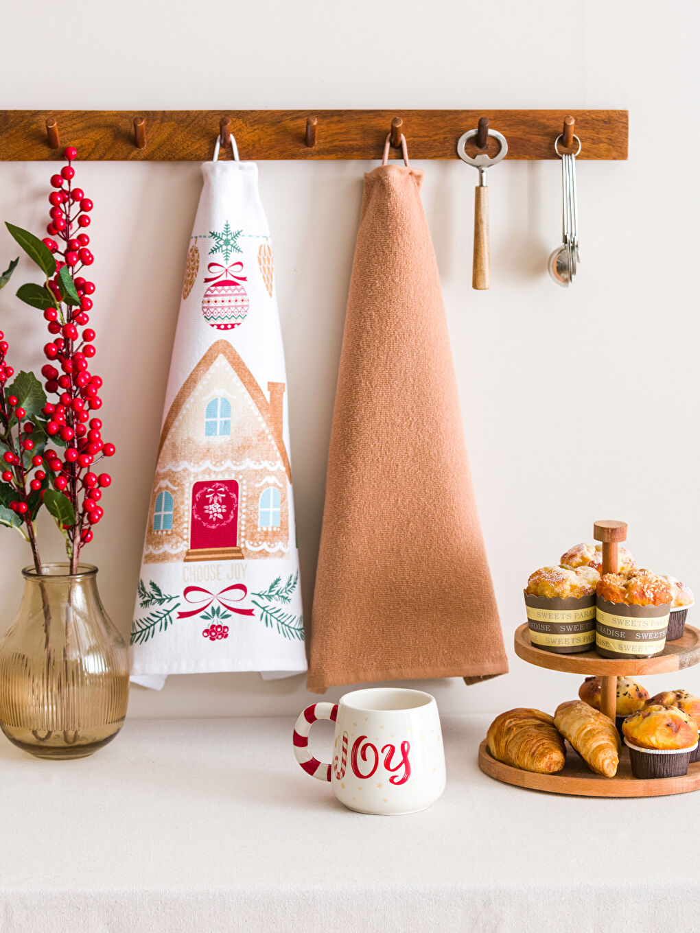 LCW HOME منشفة شاي مطبوعة - مجموعتين 40x50 سم -W2H397Z8-F9C