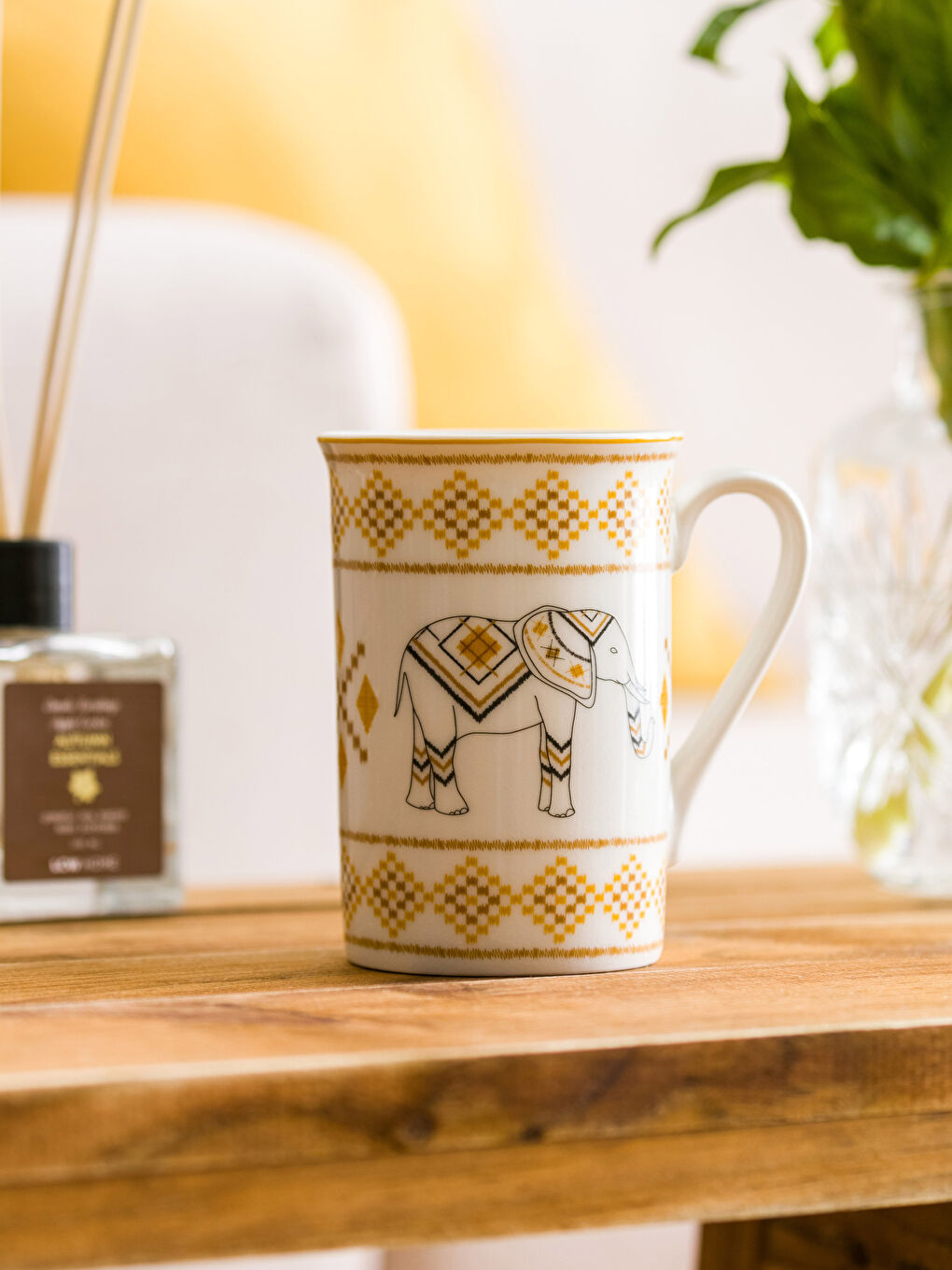 Karışık Fil Baskılı Porselen Kupa 270 ml-2