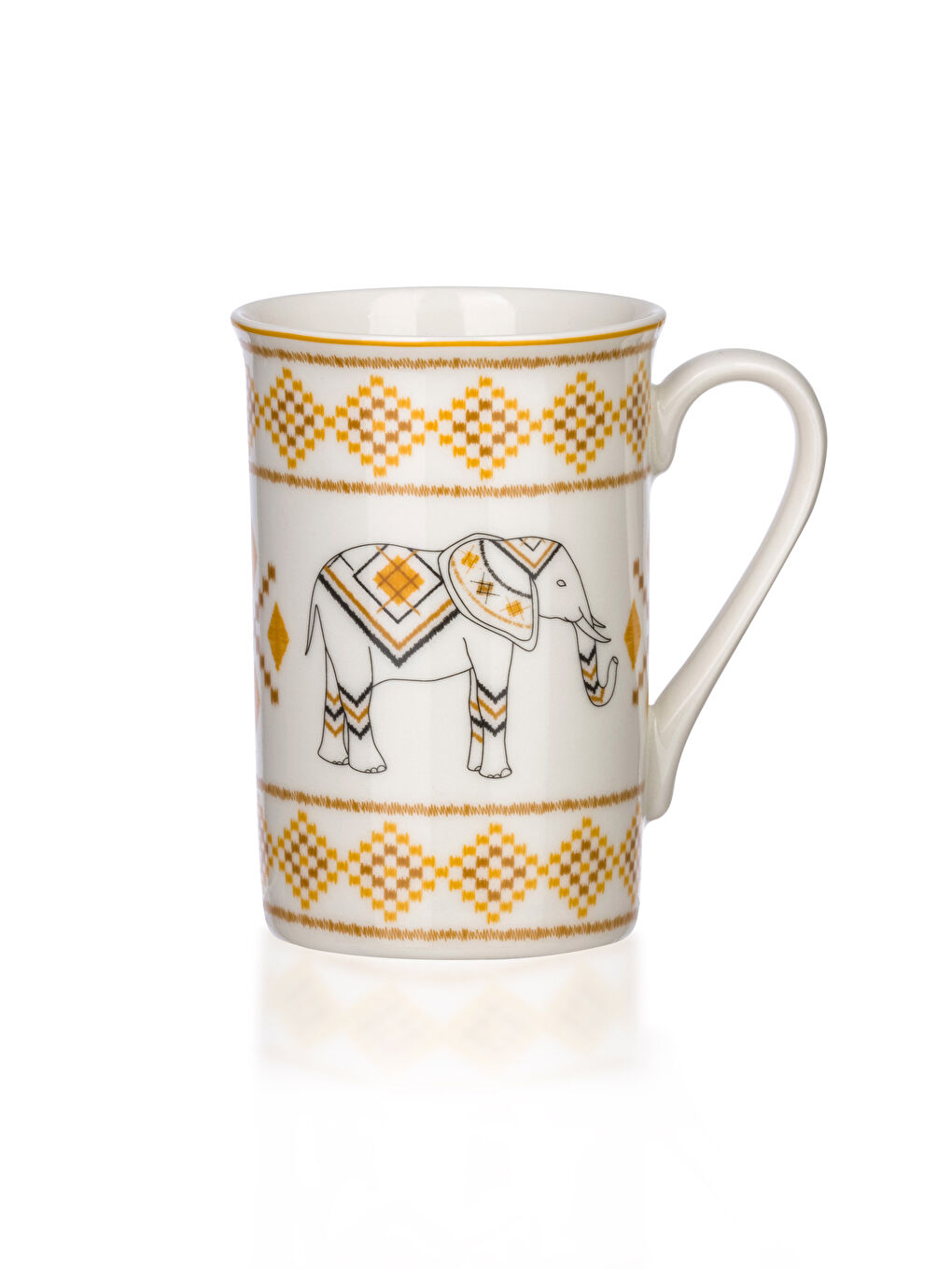 Karışık Fil Baskılı Porselen Kupa 270 ml-4