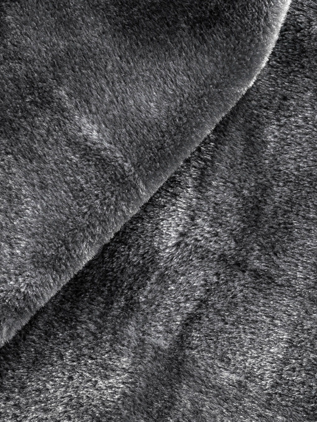 Antrasit Düz Wellsoft Çift Kişilik Battaniye 200x220 cm-2