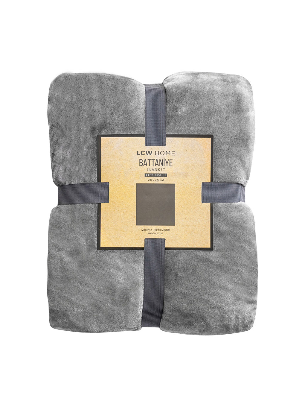 Antrasit Düz Wellsoft Çift Kişilik Battaniye 200x220 cm-3