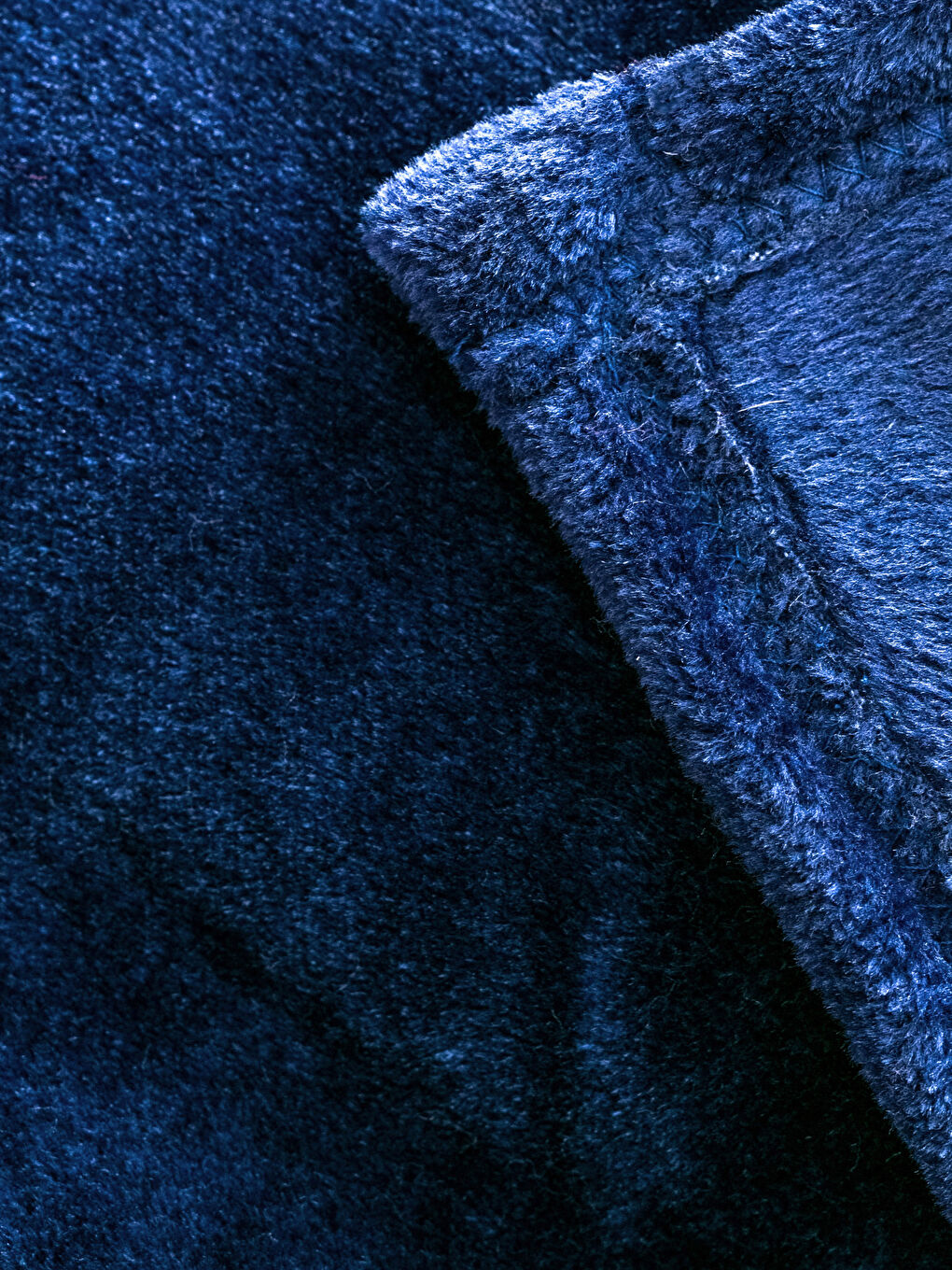 Lacivert Düz Wellsoft Tek Kişilik Battaniye 150x220 cm-3