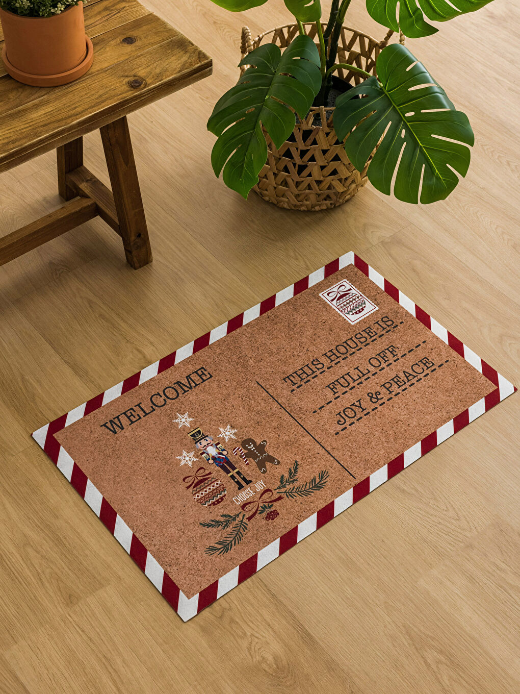 Karışık Fındıkkıran Desenli Kapı Önü Paspası 45x75 cm