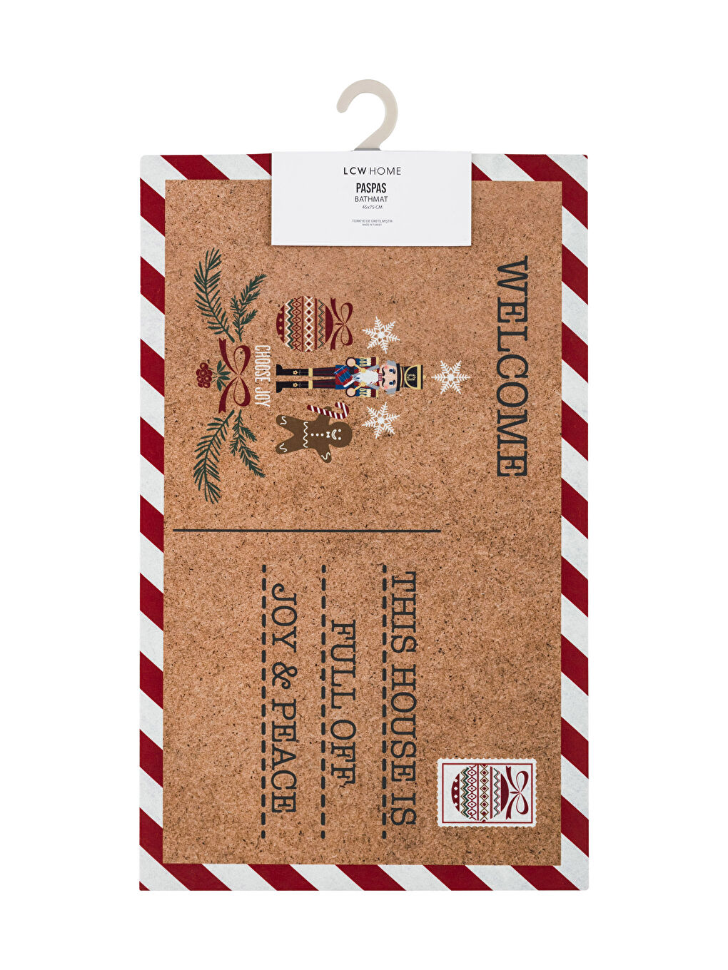 Karışık Fındıkkıran Desenli Kapı Önü Paspası 45x75 cm-3