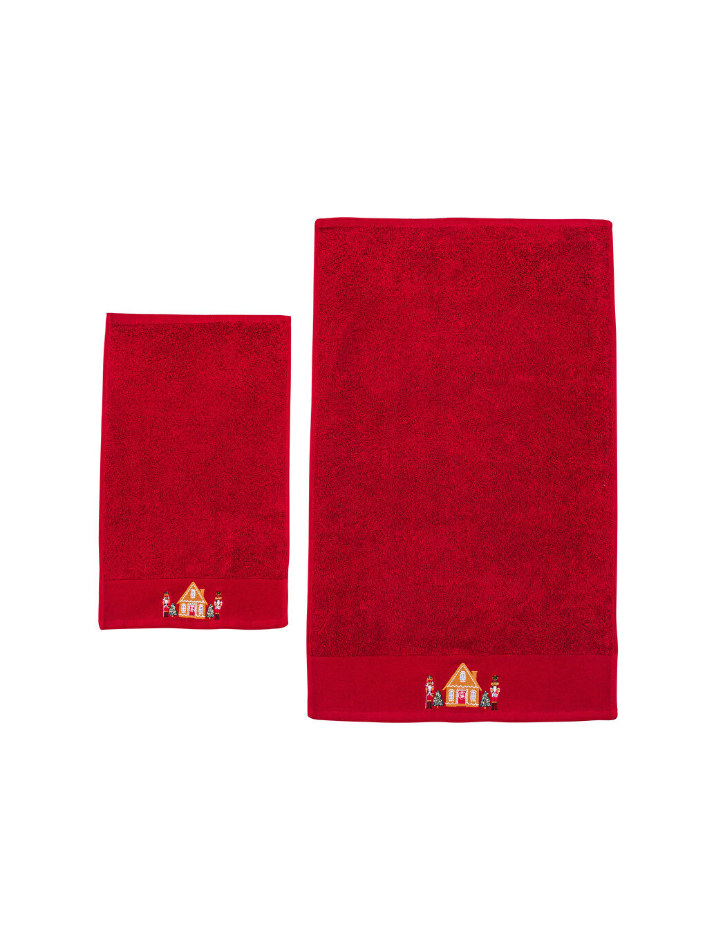 LCW HOME Baumwolle Besticktes Handtuch-Set 2er-Pack -W2H517Z8-HLG