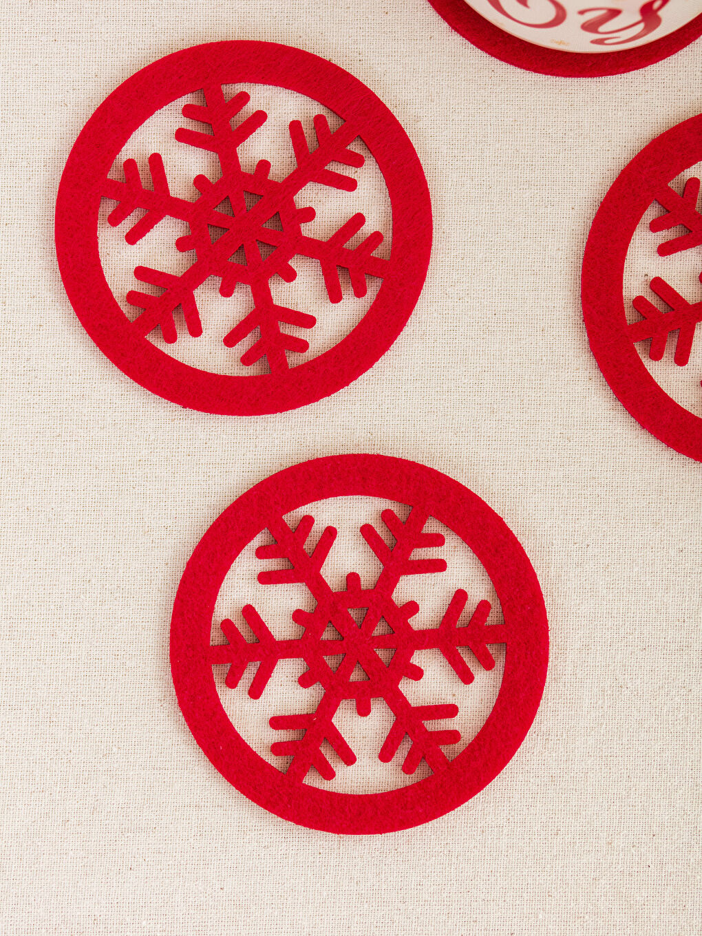 Dessous-de-verre Thème Noël 4 Pcs 11 Cm-1