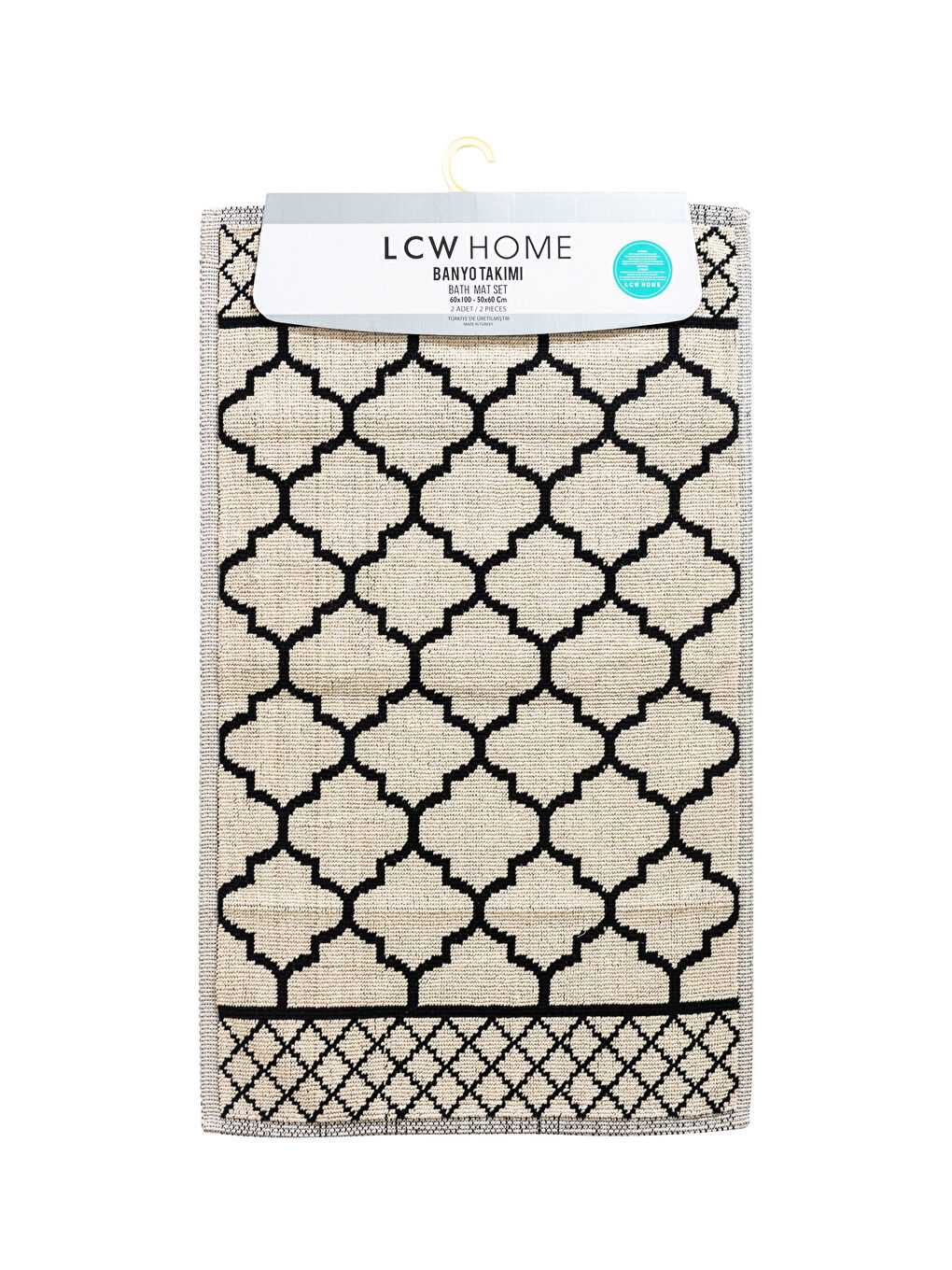 Geometric Patterned Bath Mat 2 Pack-3