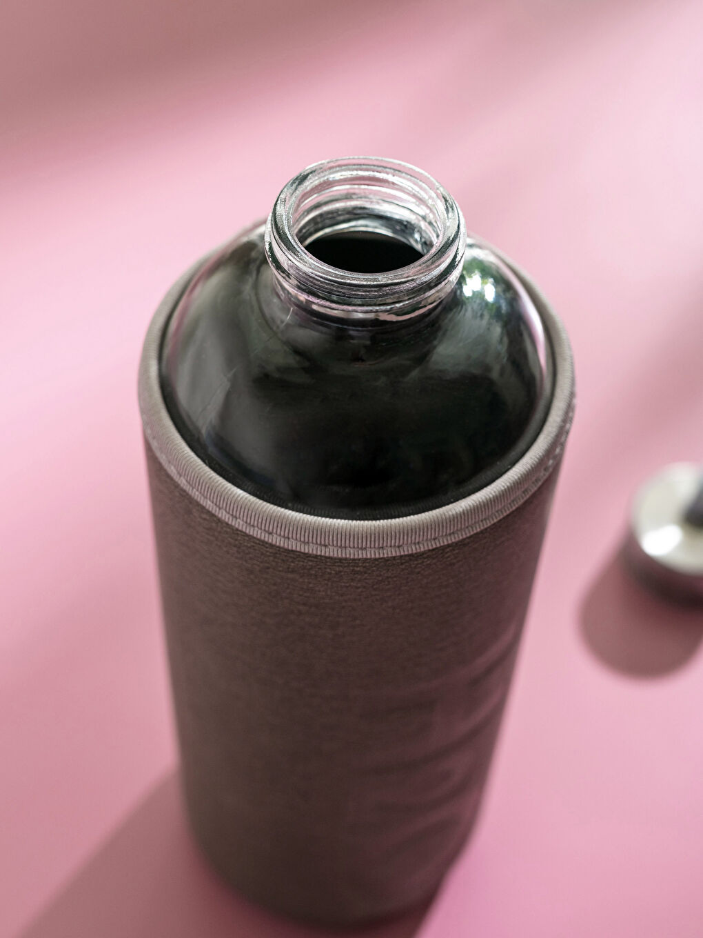 Gri Cam Kılıflı Su Matarası 1000 ml-2