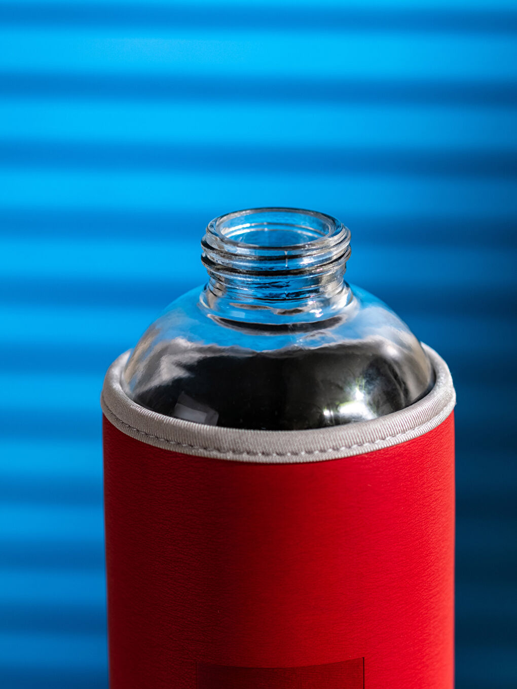 Kırmızı Cam Kılıflı Su Matarası 1000 ml-2