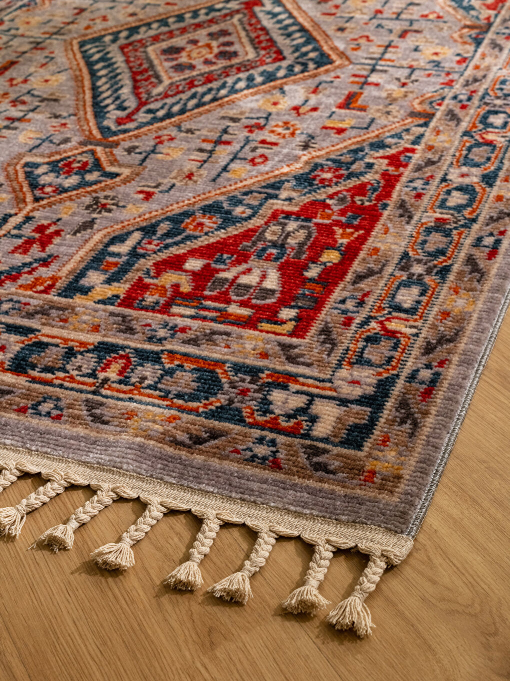 LCW HOME Ethnic Patterned Tassel Detail Carpet 120x180 Cm -W2H923Z8-F9C