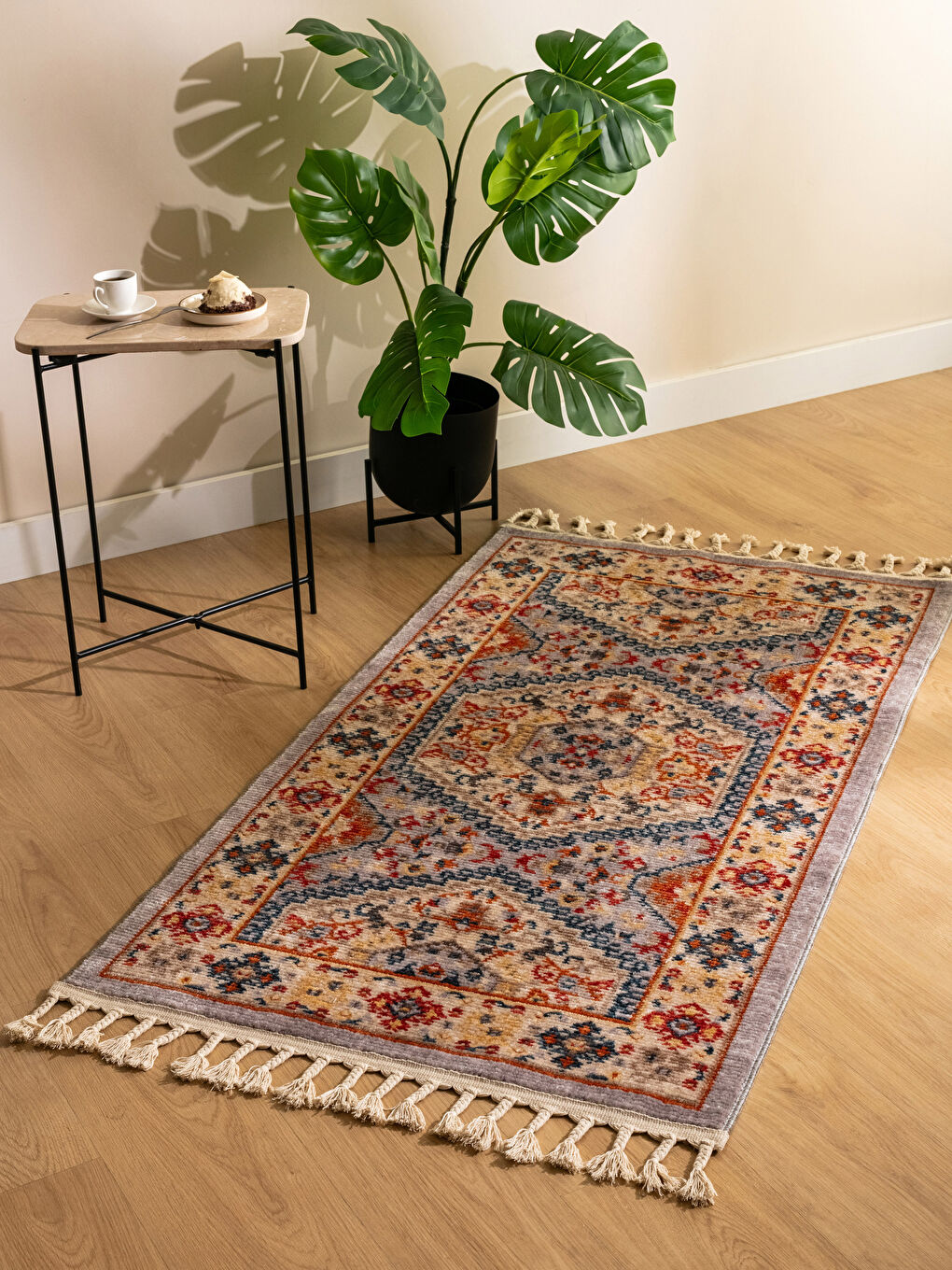 Этнический Ковер с Узорным Рисунком и Кисточками 80x150 см