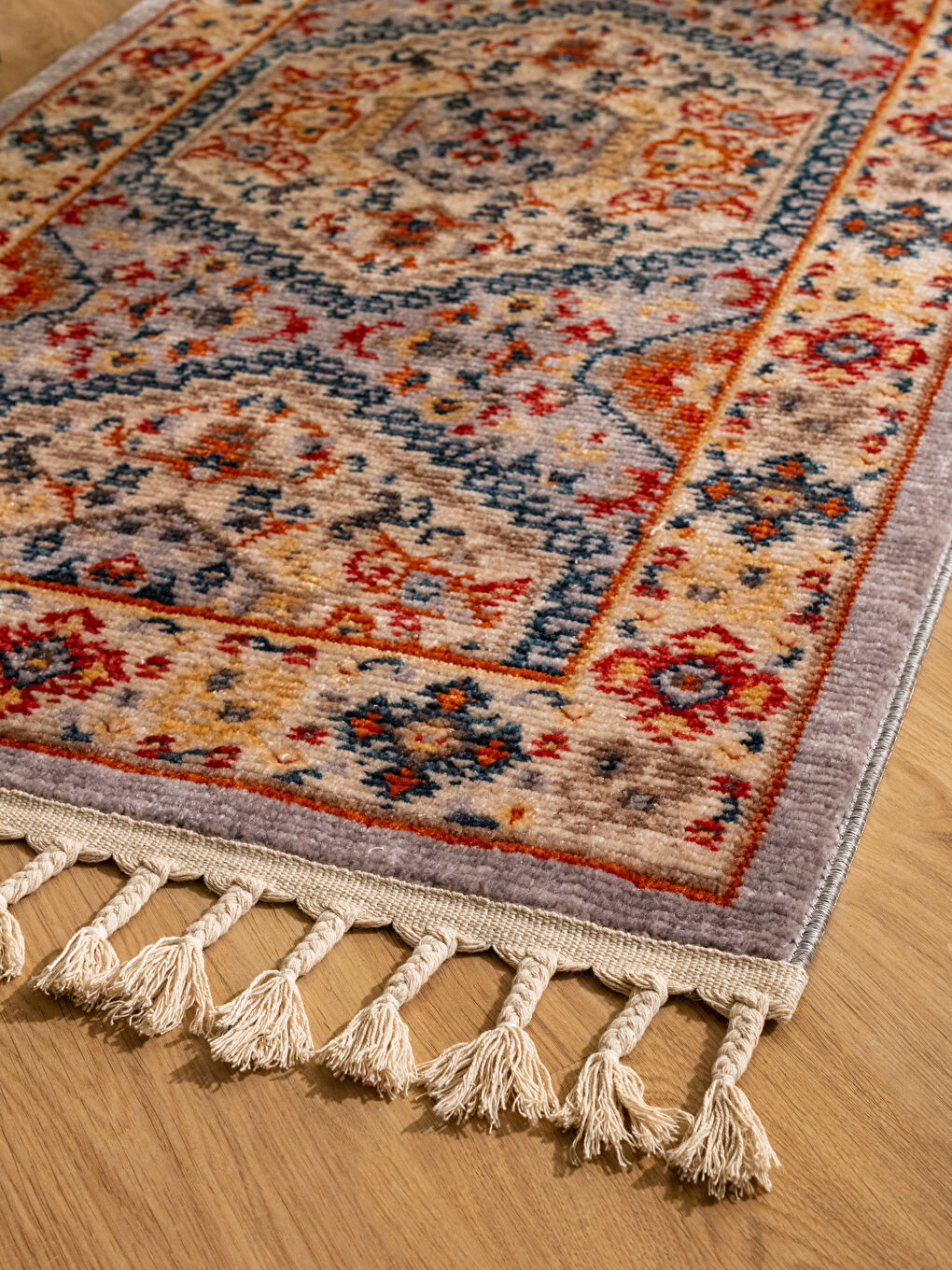 Этнический Ковер с Узорным Рисунком и Кисточками 80x150 см-1