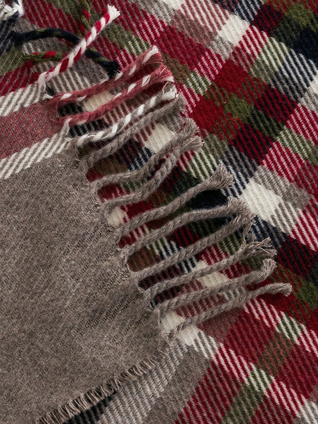 Karışık Ekose Desenli Tek Kişilik Battaniye 150x200 cm-3