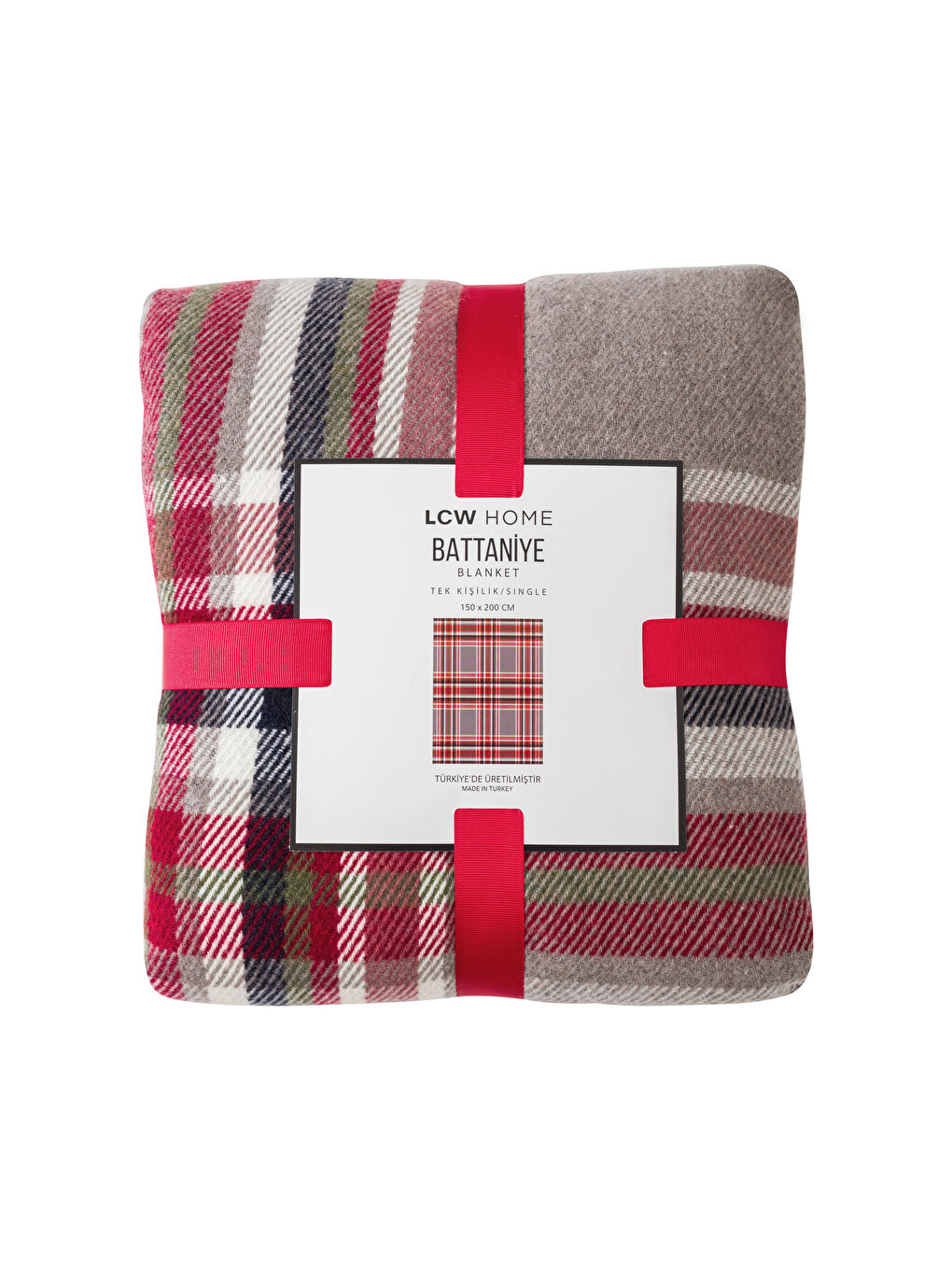 Karışık Ekose Desenli Tek Kişilik Battaniye 150x200 cm-4