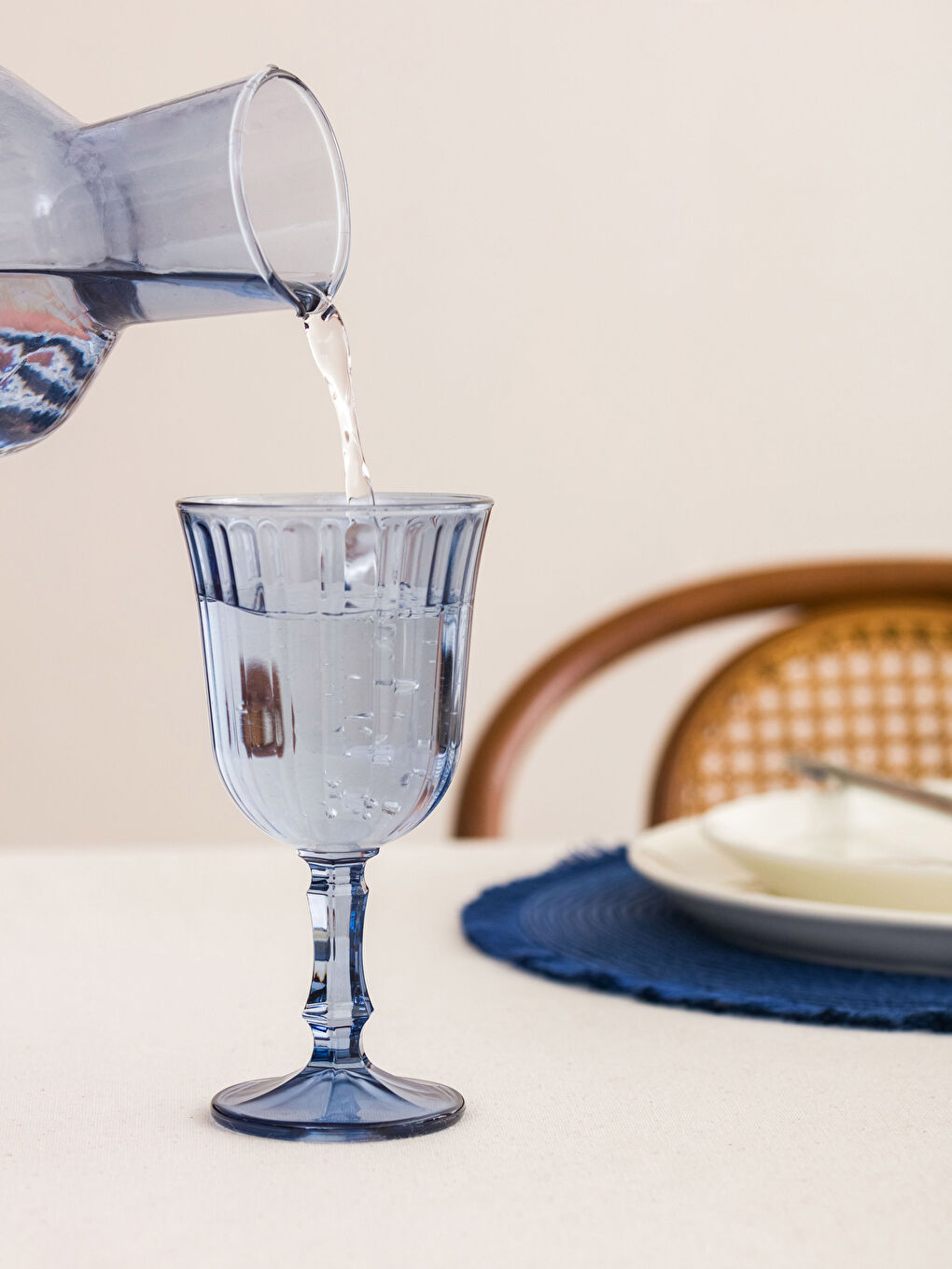 Mavi Cam Kadeh Seti 2'li 240 ml