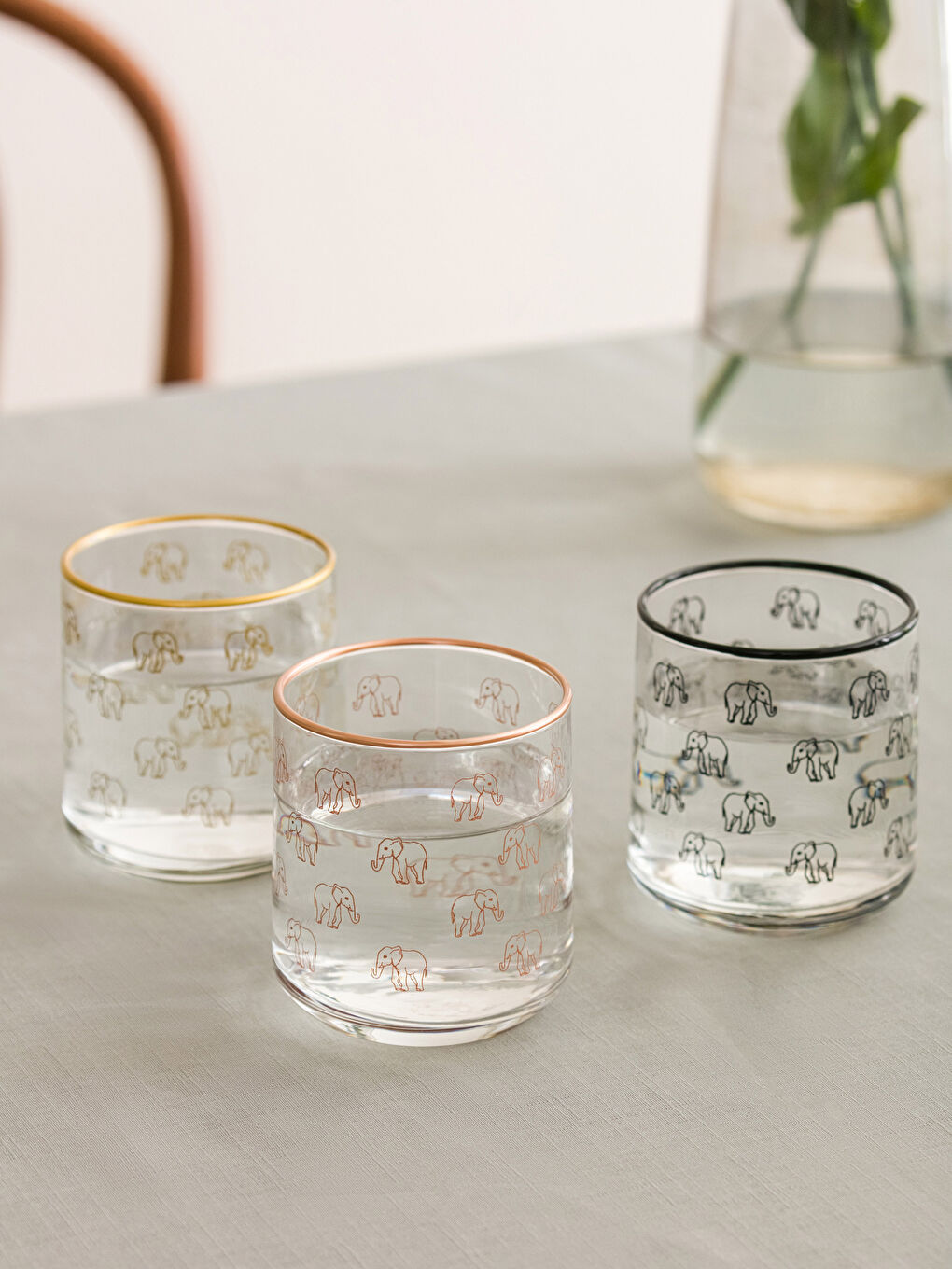 Verre à soda imprimé lot de 3 pièces 260 ml