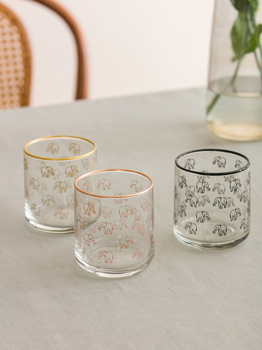 Verre à soda imprimé lot de 3 pièces 260 ml-1