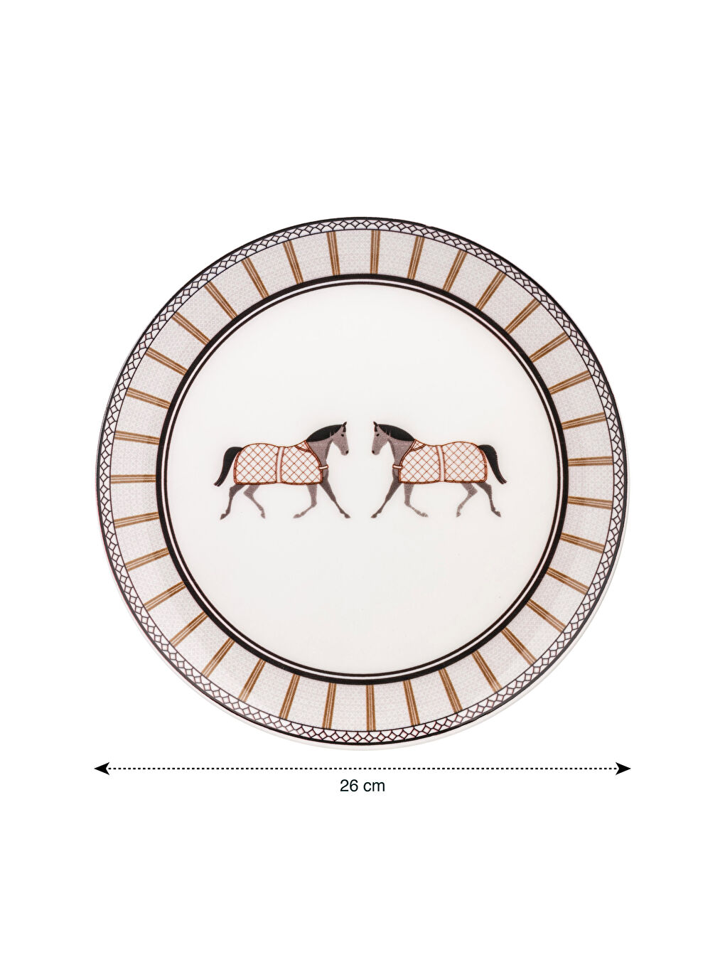 Karışık Desenli Seramik Servis Tabağı 26 cm-3