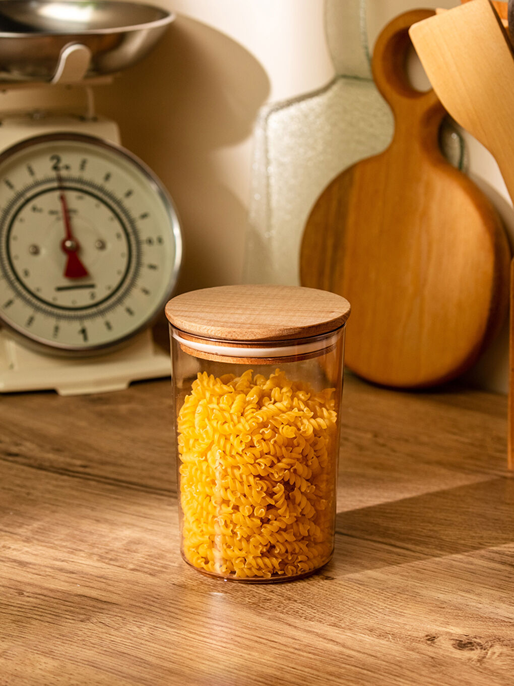 Kahverengi Ahşap Kapaklı Kavanoz 1000 ml