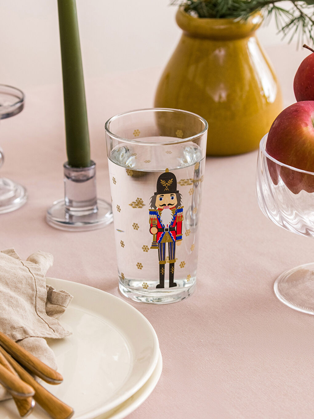 Karışık Yılbaşı Temalı Cam Bardak 570 ml