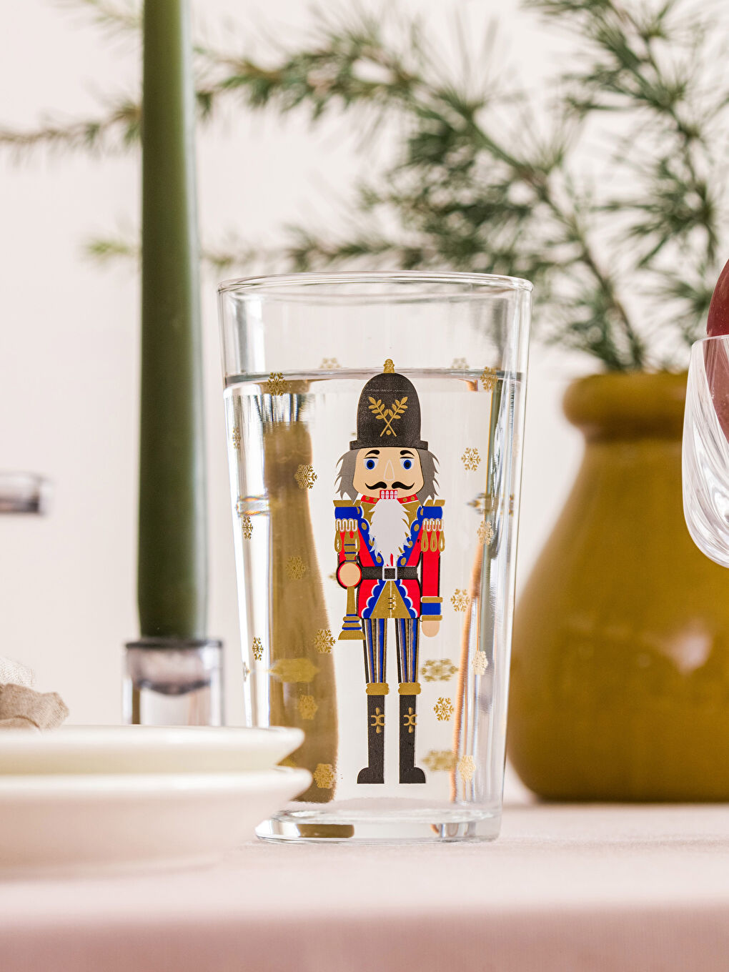 Karışık Yılbaşı Temalı Cam Bardak 570 ml-1