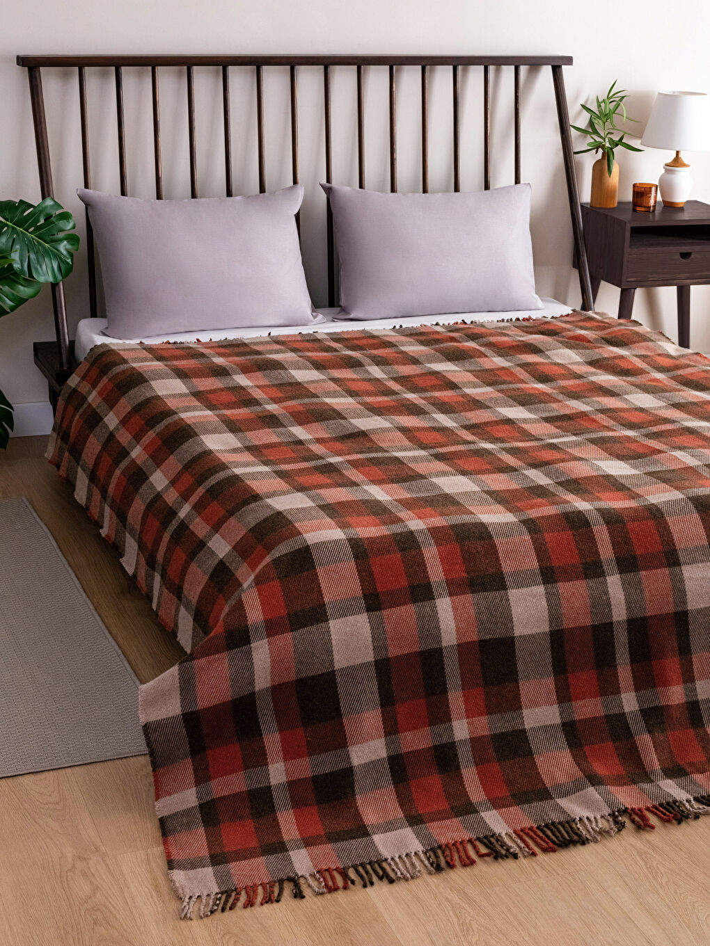 LCW HOME Karirano Duplo Ćebe 180x220 Cm -W2HI40Z8-F9C