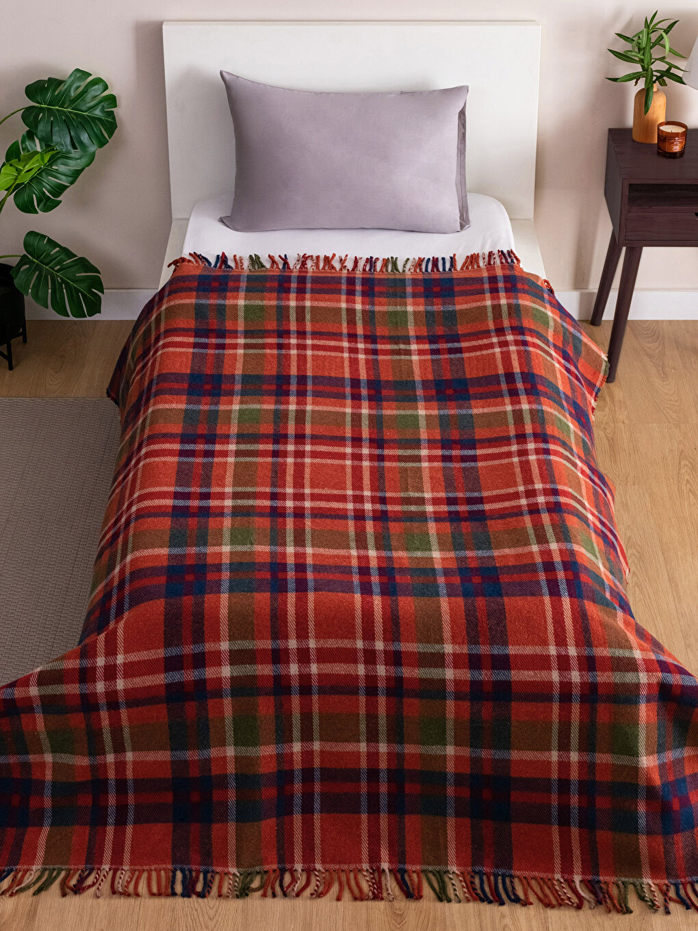 Lcw Home Карирано Единично Одеяло 150x200 См -W2HI42Z8-F9C