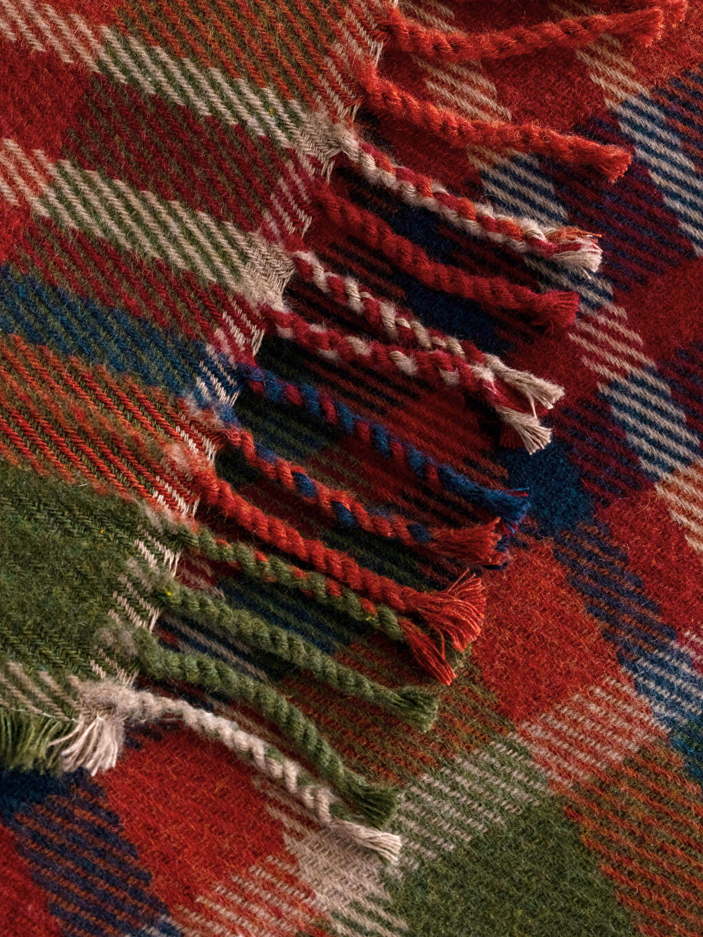 Karışık Ekose Desenli Çift Kişilik Battaniye 180x220 cm-3