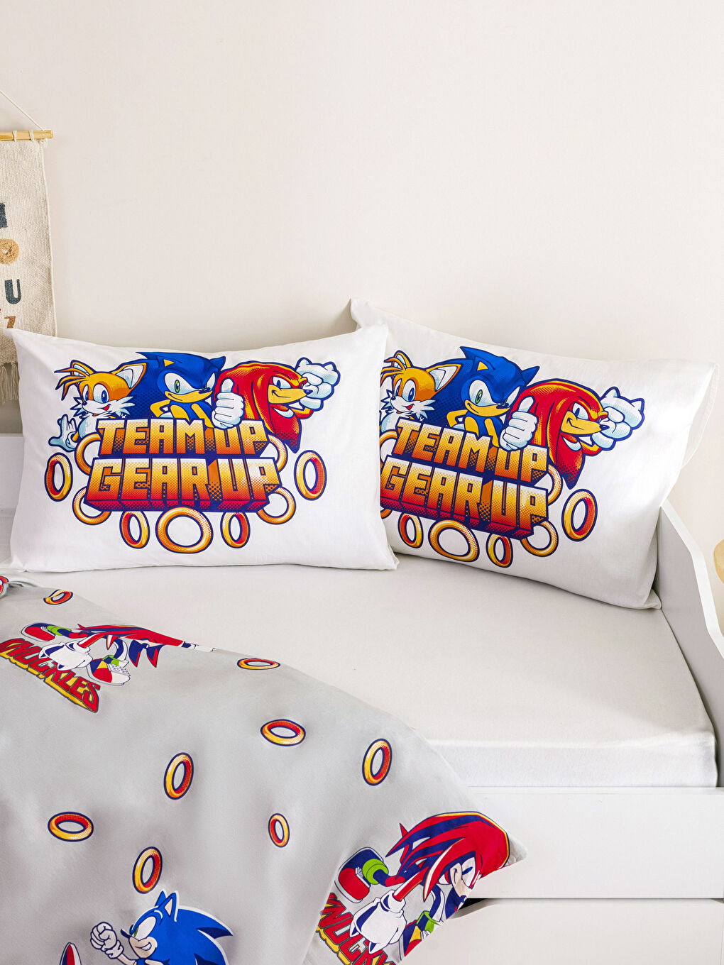 غطاء وسادة للأطفال مرخص سونيك 2 قطعة 50x70 سم