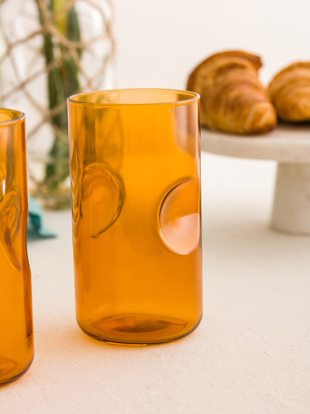 Kahverengi Cam Bardak Seti 3'lü 490 ml-2