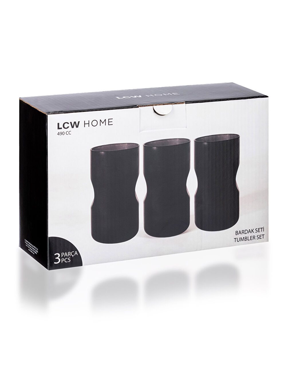 Glass Cup 3 Pcs 490 Ml-3