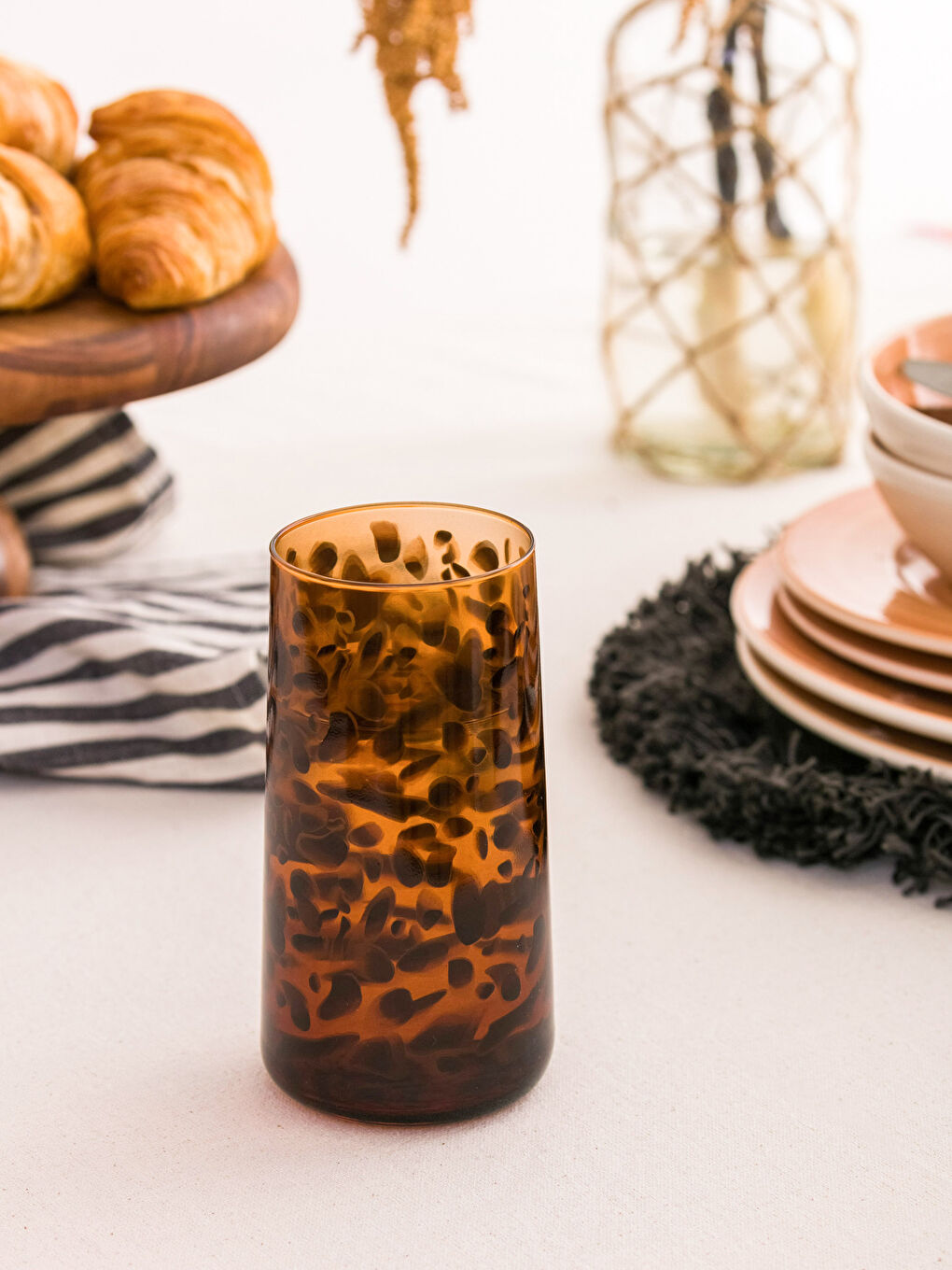 Kahverengi Desenli Bardak 2'li 540 ml-2