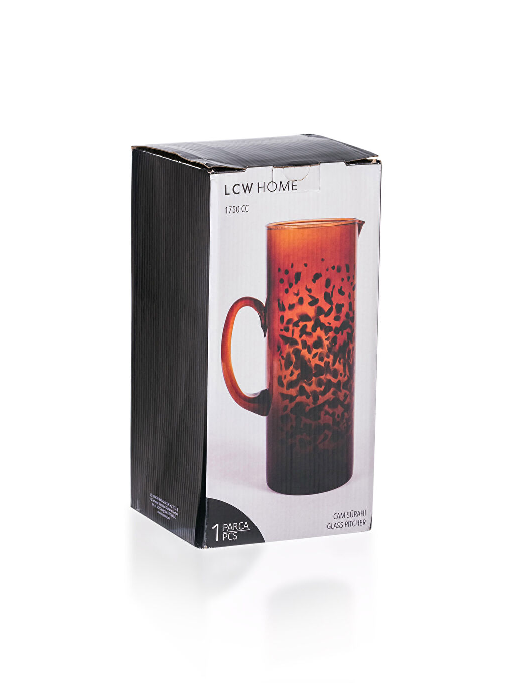 Kahverengi Desenli Cam Sürahi 1750 ml-3
