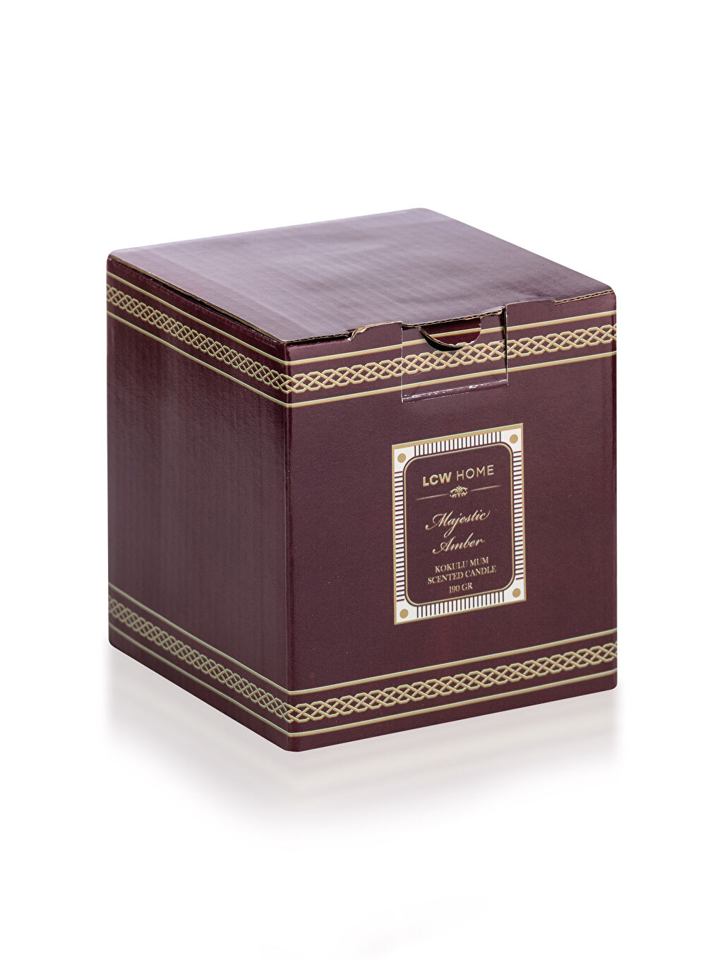 Amber Scented Decorative Glass Candle 190 Gr-4