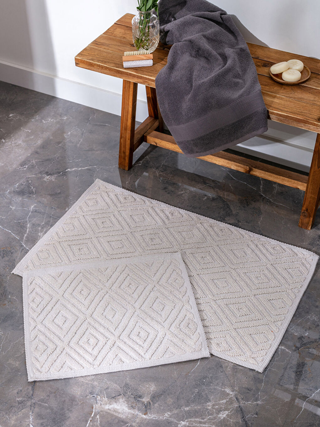 Patterned Bath Mat 2 Pack