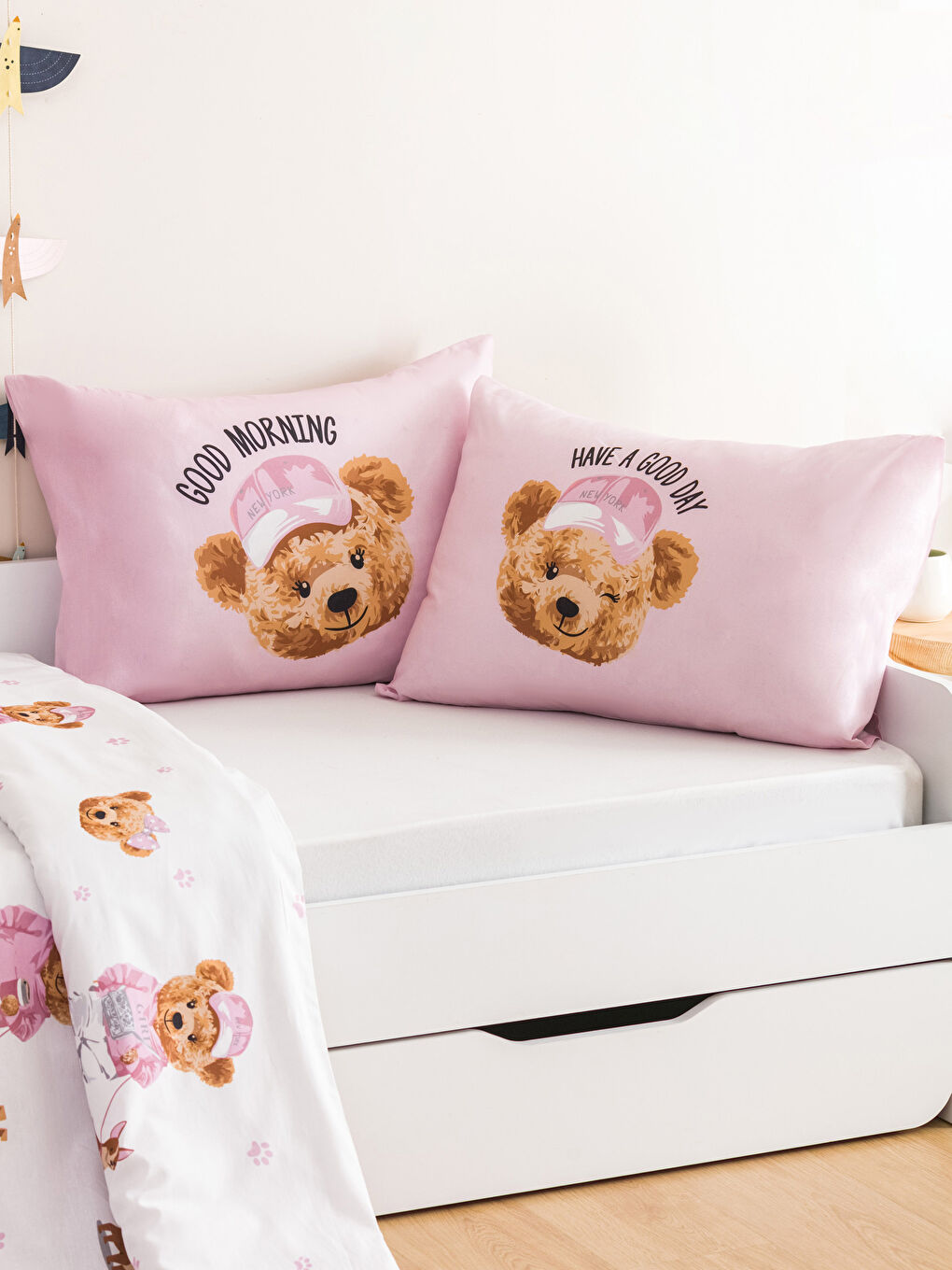 LCW HOME Patterned Cotton Kids Pillow Cover 2 Pcs 50x70 Cm -W2HS46Z4-F9C