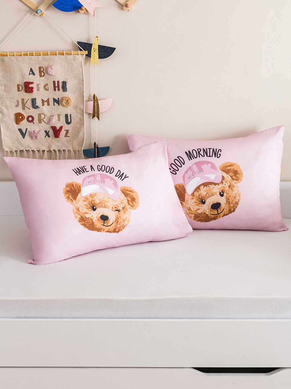 LCW HOME Patterned Cotton Kids Pillow Cover 2 Pcs 50x70 Cm -W2HS46Z4-F9C