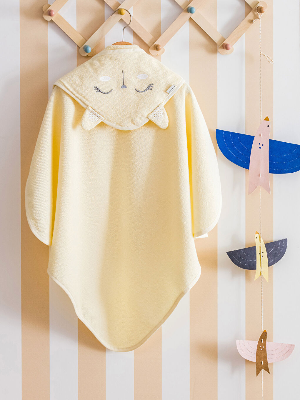 Embroidered Cotton Baby Bath Towel 75x75 Cm