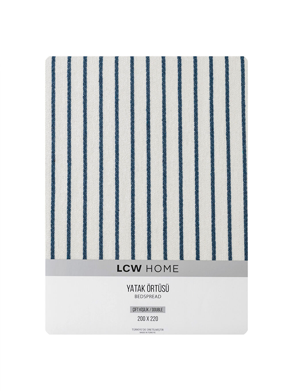 Cuvertură de pat dublu vărgată 200x220 cm-4