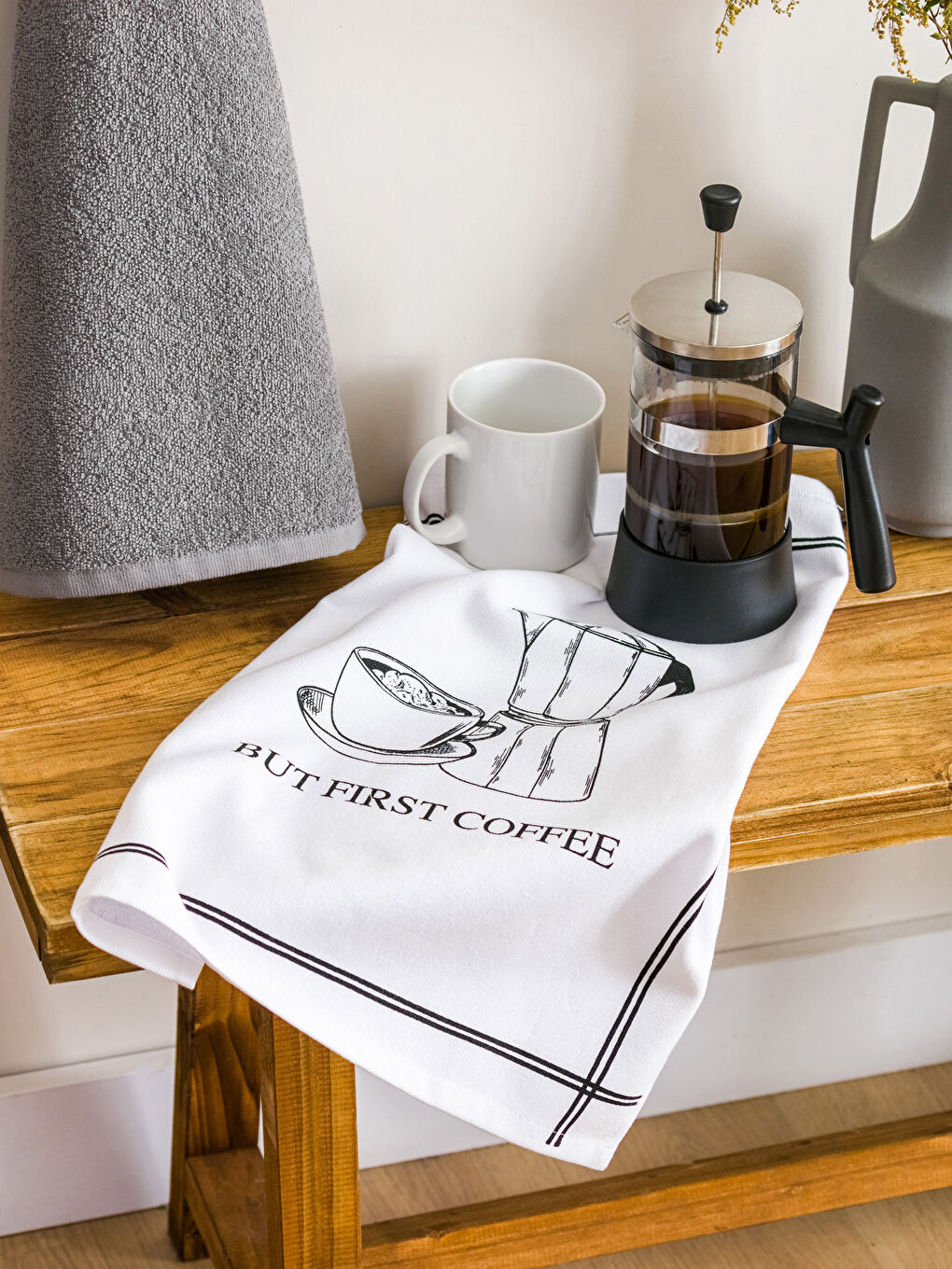 منشفة شاي مطبوعة - مجموعتين 40x50 سم-1