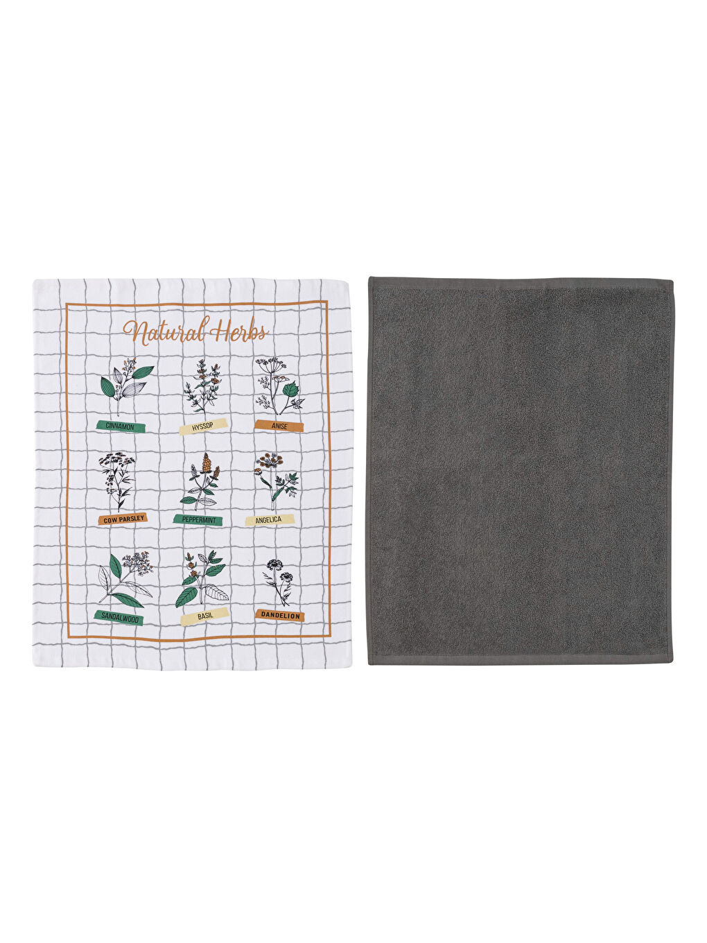 منشفة شاي مطبوعة - مجموعتين 40x50 سم-4