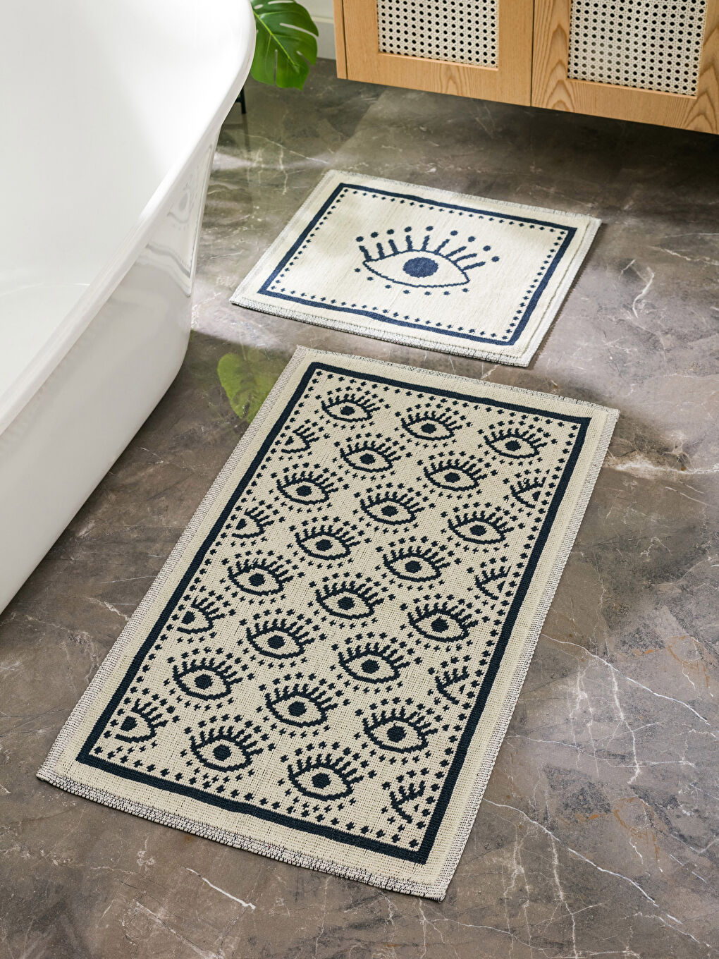 Patterned Bath Mat 2 Pack