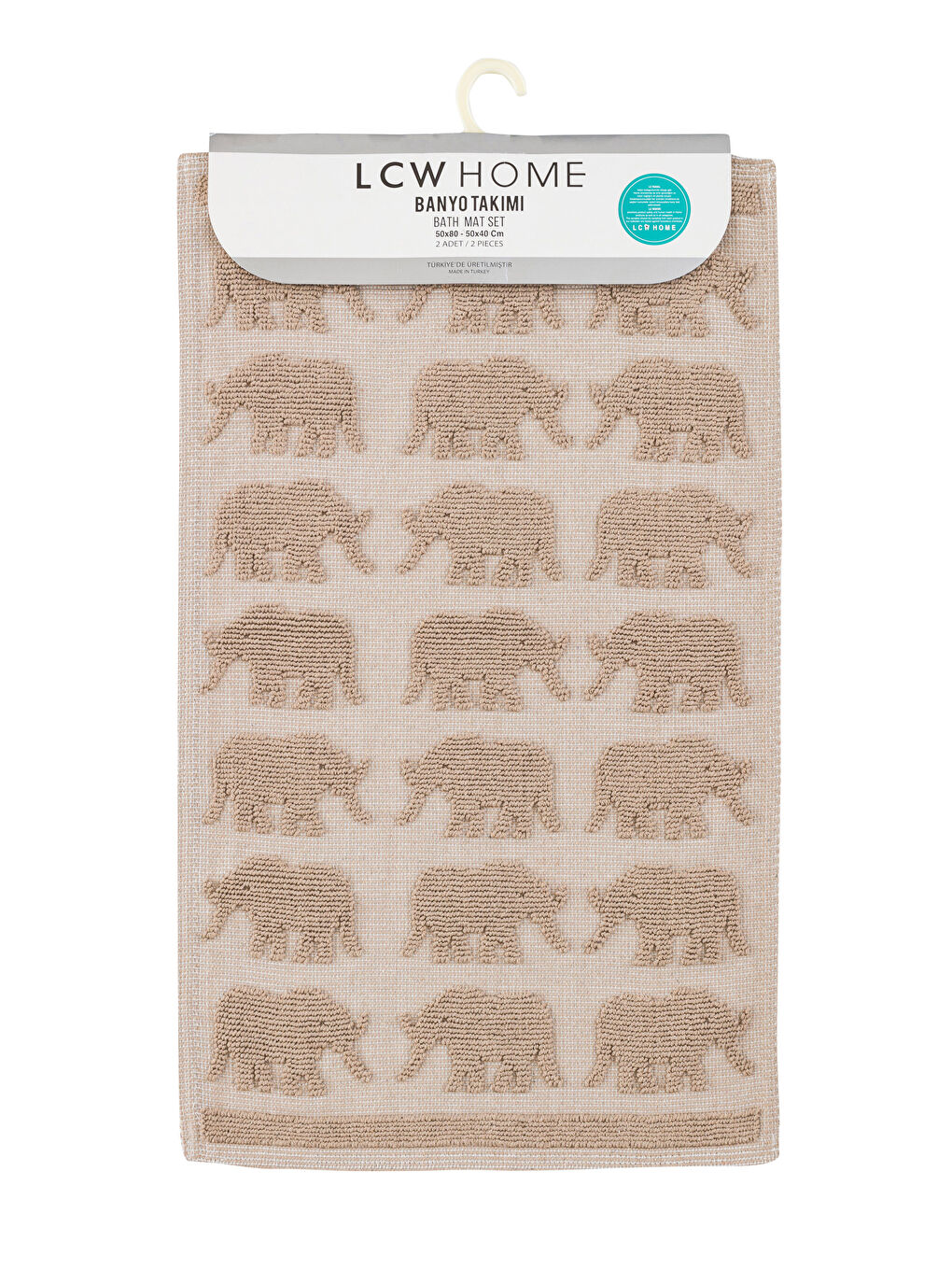 سجادة حمام منقوشة قطعتين-3