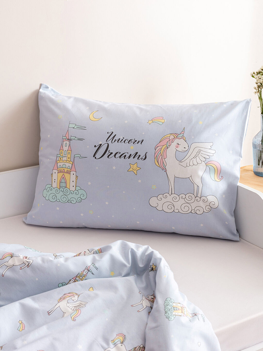 Karışık Desenli Pamuklu Çocuk Yastık Kılıfı 50x70 cm