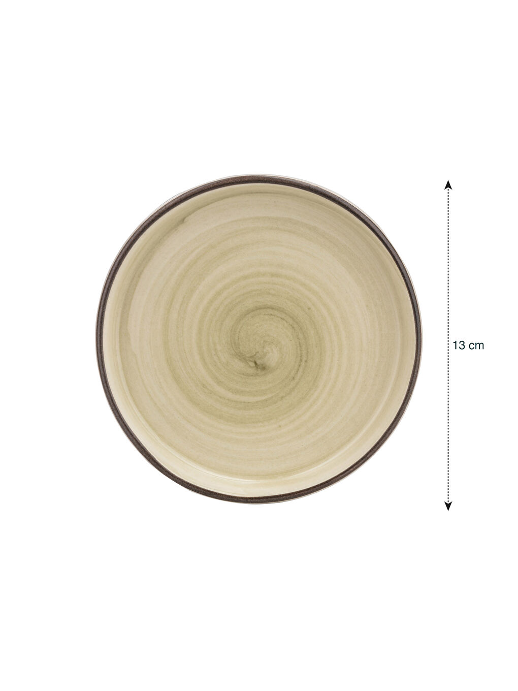 Yeşil Düz Seramik Tabak 12 cm-3