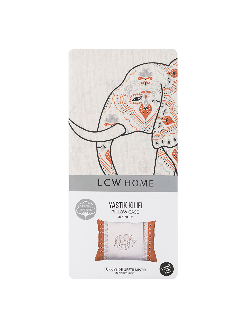 Karışık Pamuklu Desenli Yastık Kılıfı 50x70 cm-3