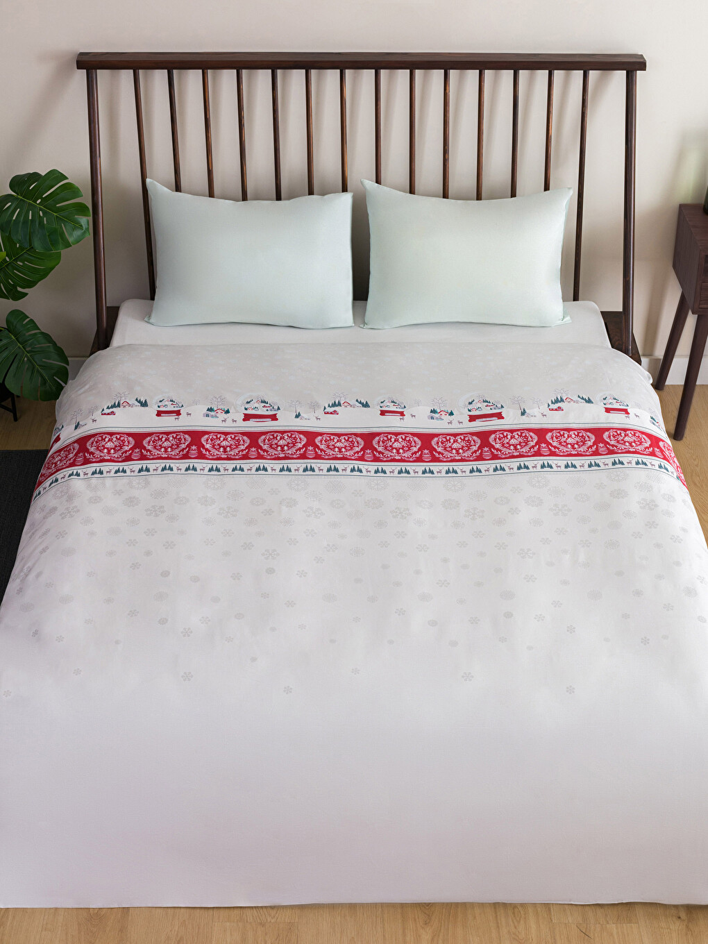 Housse de Couette Double en Coton 200x220 Cm-1