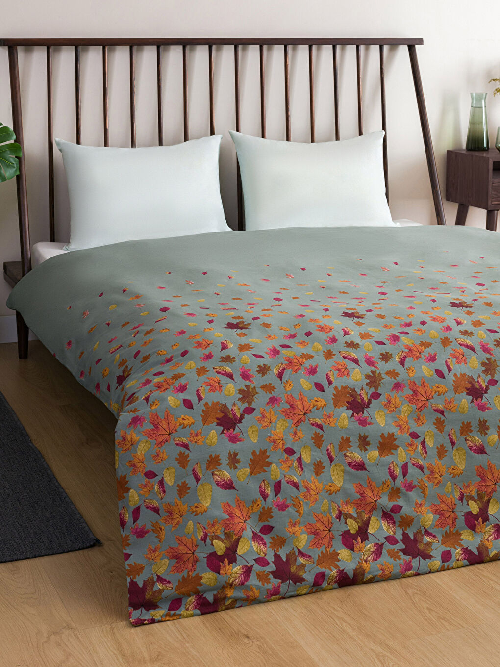 Yeşil Pamuklu Çift Kişilik Nevresim 200x220 cm